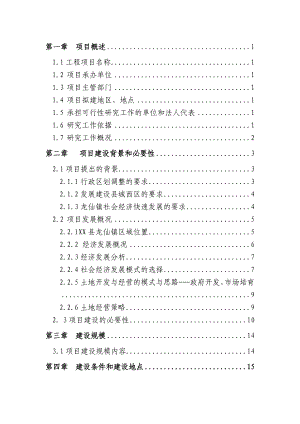 某县城西区道路规划可行性研究报告.doc