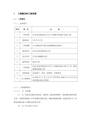 XX发电有限责任公司2×300MW热电联产技改工程施工组织设计.doc