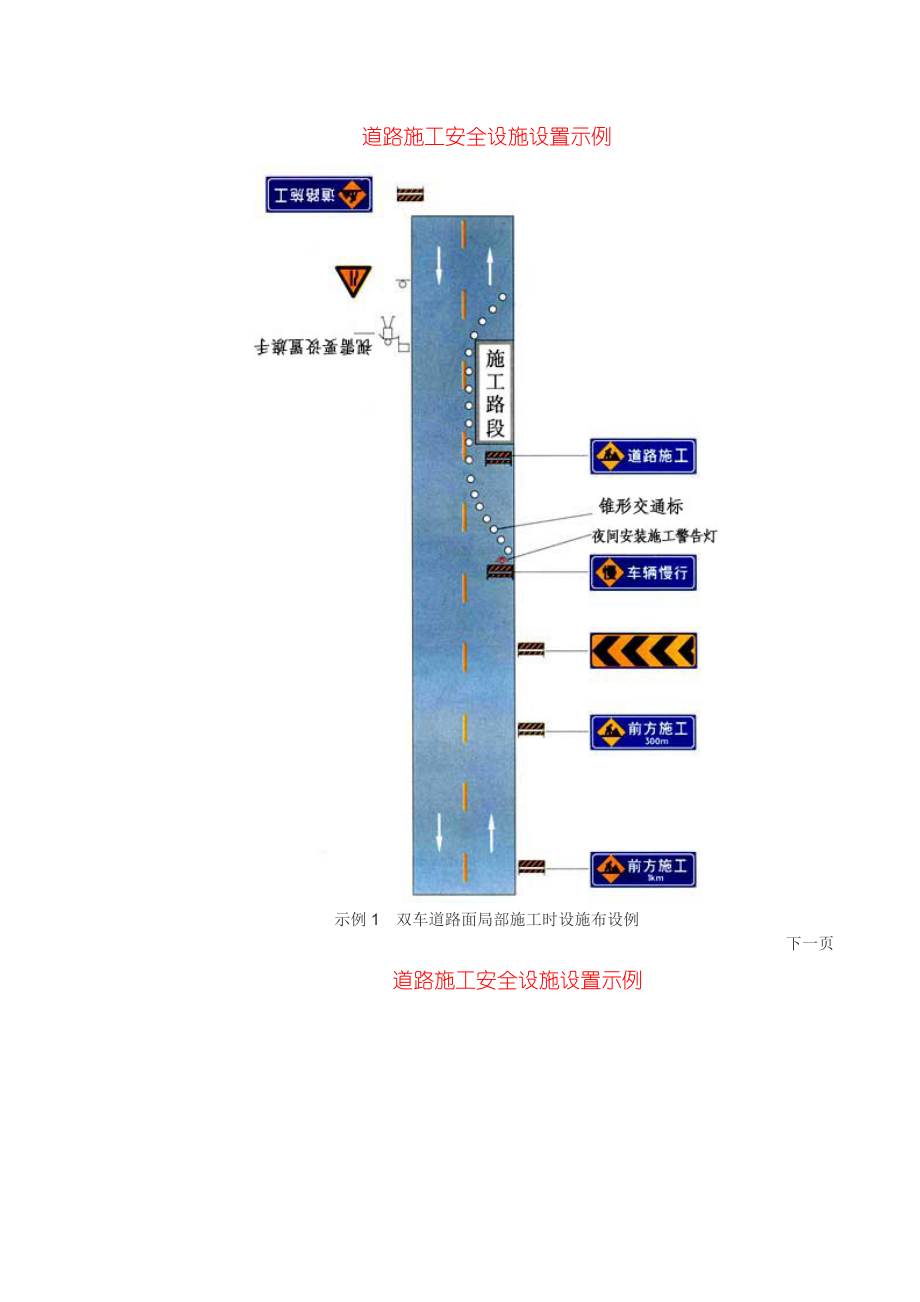 [道路交通标志]道路施工安全设施设置示例.doc_第1页