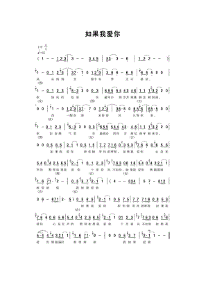 如果我爱你 简谱如果我爱你 吉他谱 吉他谱_5.docx