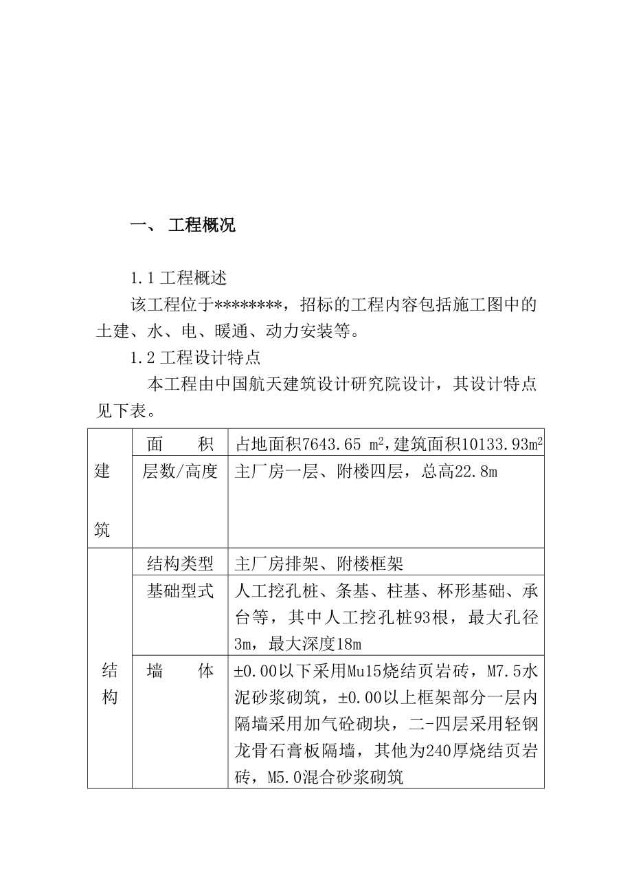 中国航天建筑某厂房施工组织设计.doc_第2页