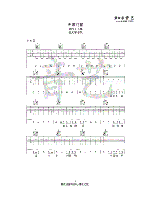 丢火车乐队《无限可能》吉他谱六线谱 C调高清弹唱谱 原版编配（音艺乐器编配制作） 吉他谱.docx