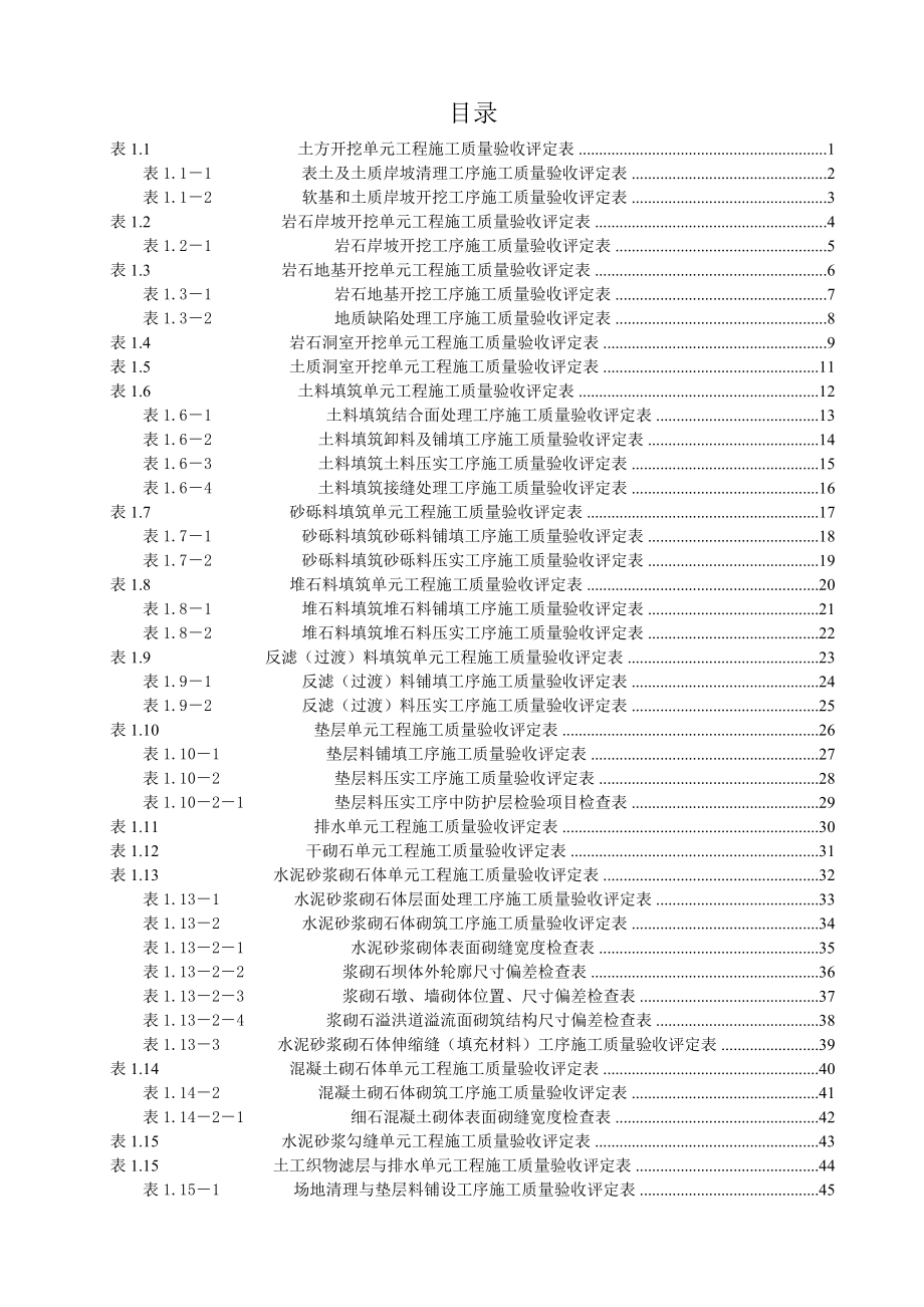 水利水电工程单元工程施工质量验收评定标准.doc_第2页