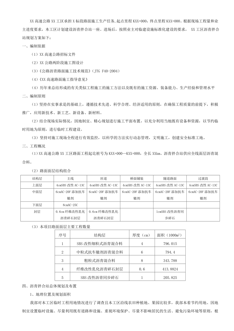 xx工区项目沥青拌合站临建规划方案.doc_第3页