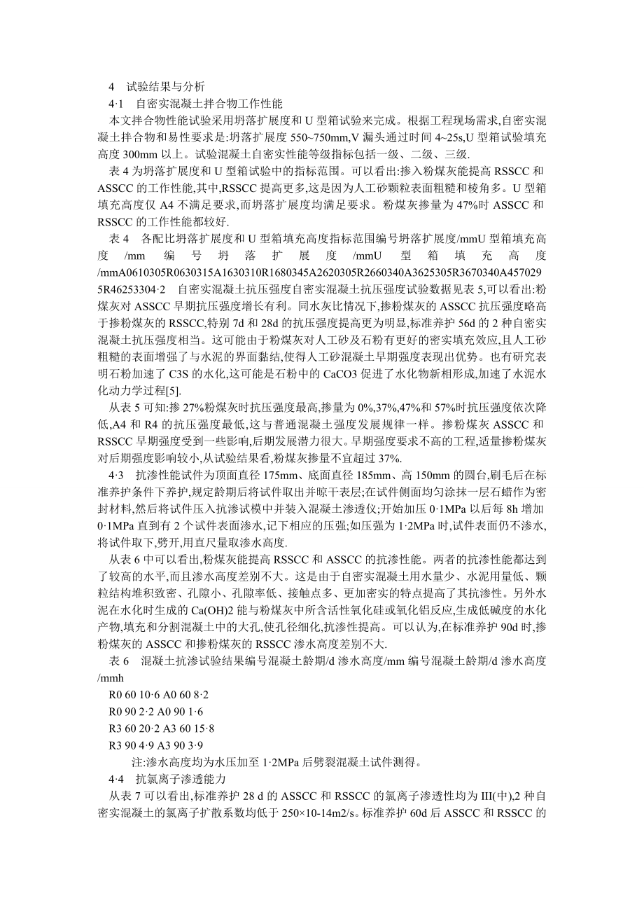 建筑学论文人工砂粉煤灰自密实混凝土的性能试验.doc_第2页