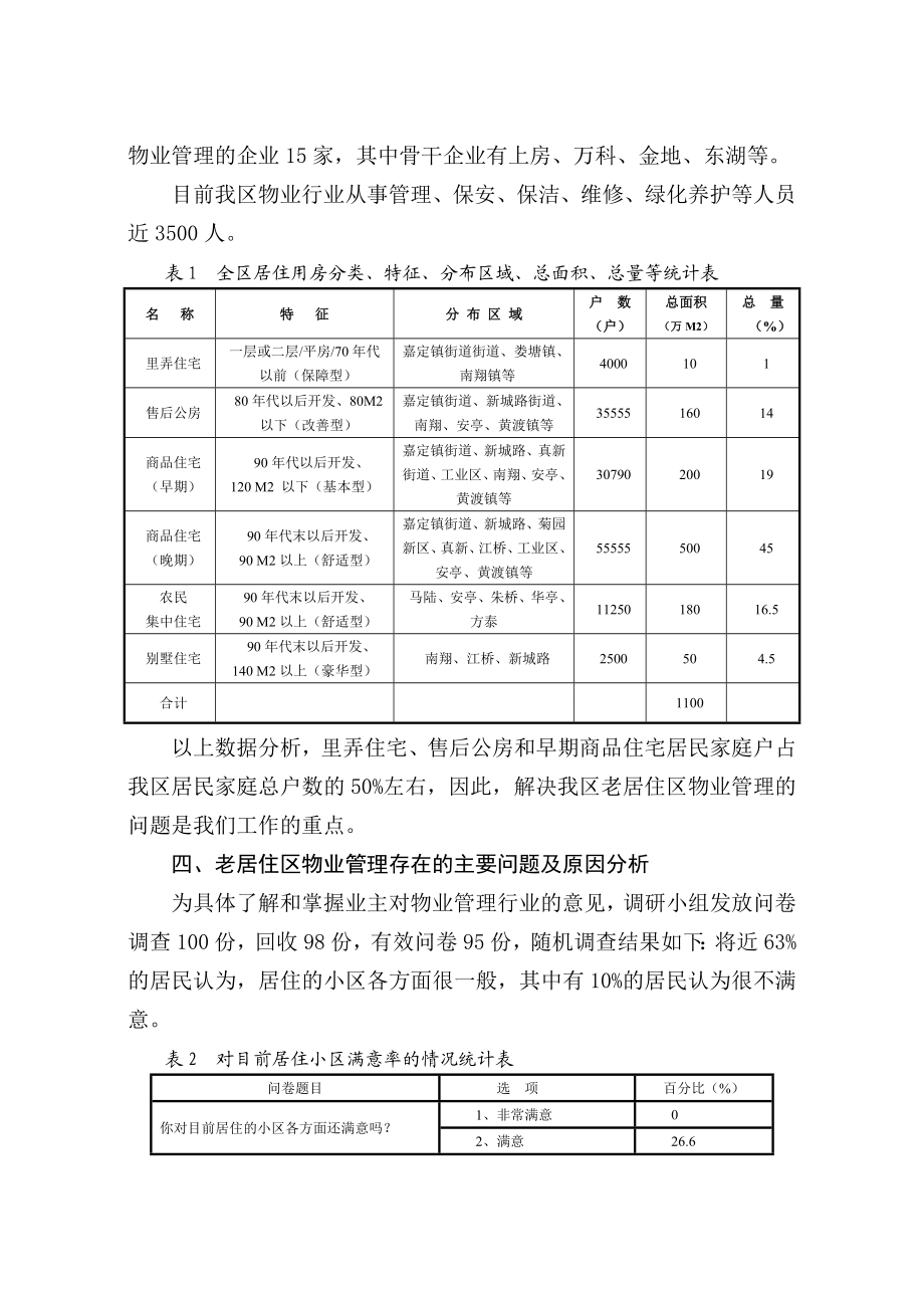 嘉定老居住区物业管理综合情况的调研报告.doc_第3页