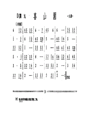 喜山园（丝竹乐谱）.docx