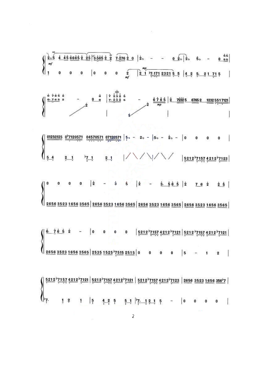 黄陵随想 古筝谱.docx_第2页