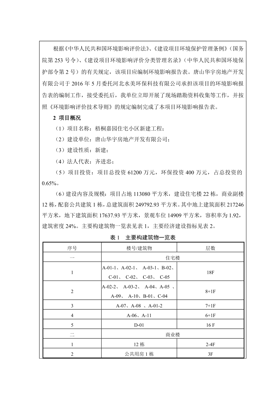 环境影响评价报告公示：华宇房地开发梧桐嘉园住宅小新建工程建设单位华宇房地开发环评报告.doc_第3页