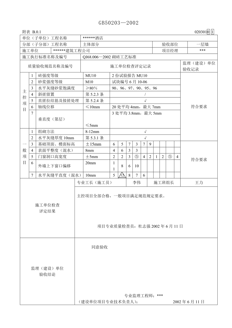 建筑工程施工现场质量管理检查记录表（填写范例）.doc_第2页