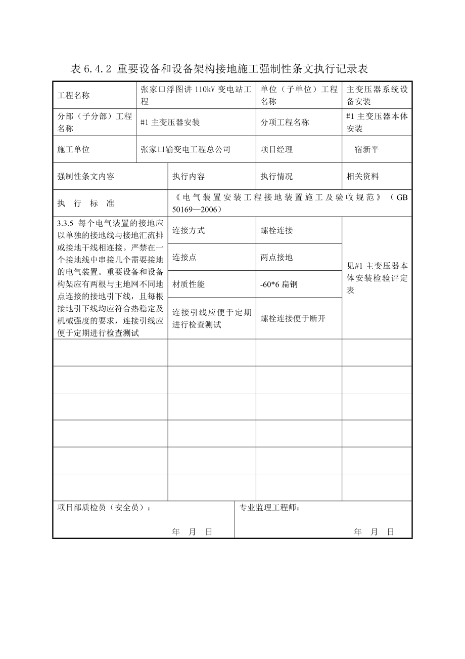 变电站设备接地强制性条文执行记录表.doc_第2页