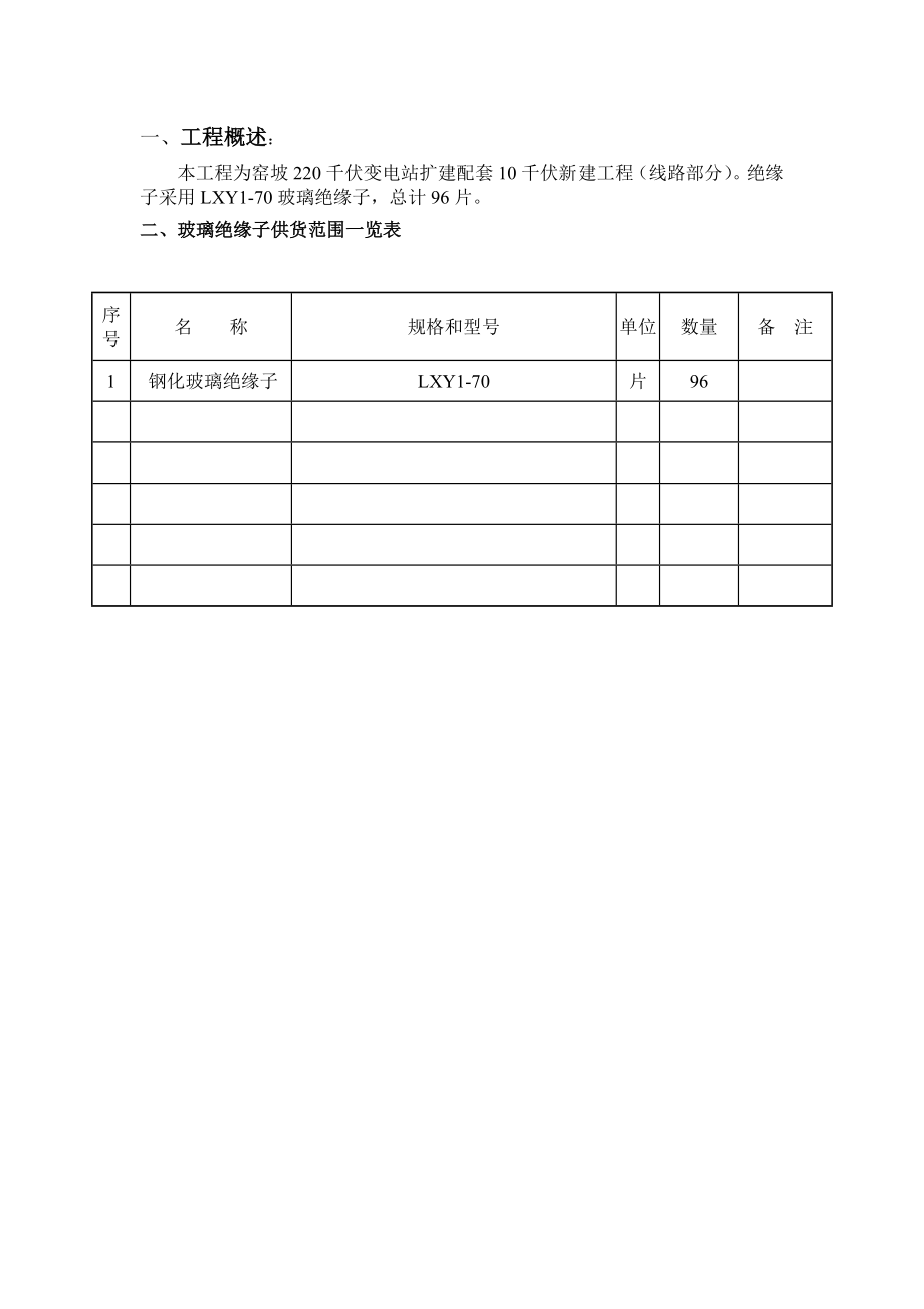 电力公司物资集中采购钢化玻璃绝缘子技术协议书窑坡220千伏变电站扩建配套10千伏新建工程线路部分.doc_第3页