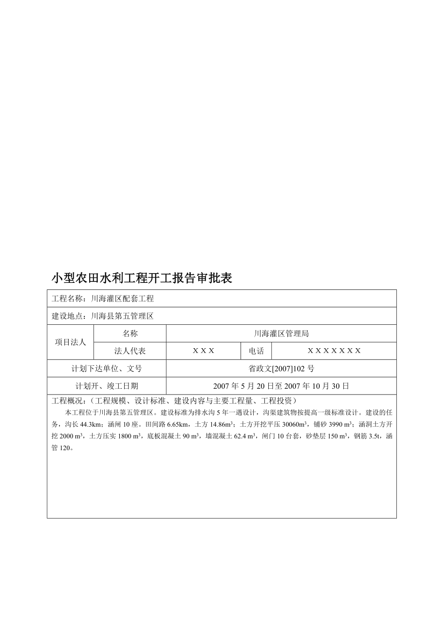 小型农田水利工程验收表格[精彩].doc_第1页