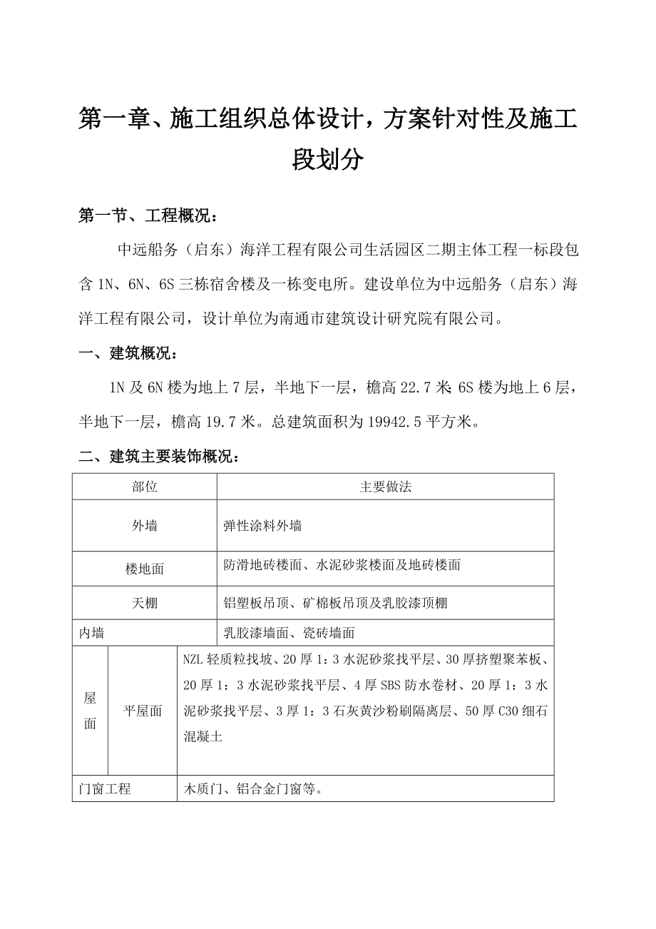 七层宿舍楼工程施工组织设计.doc_第3页