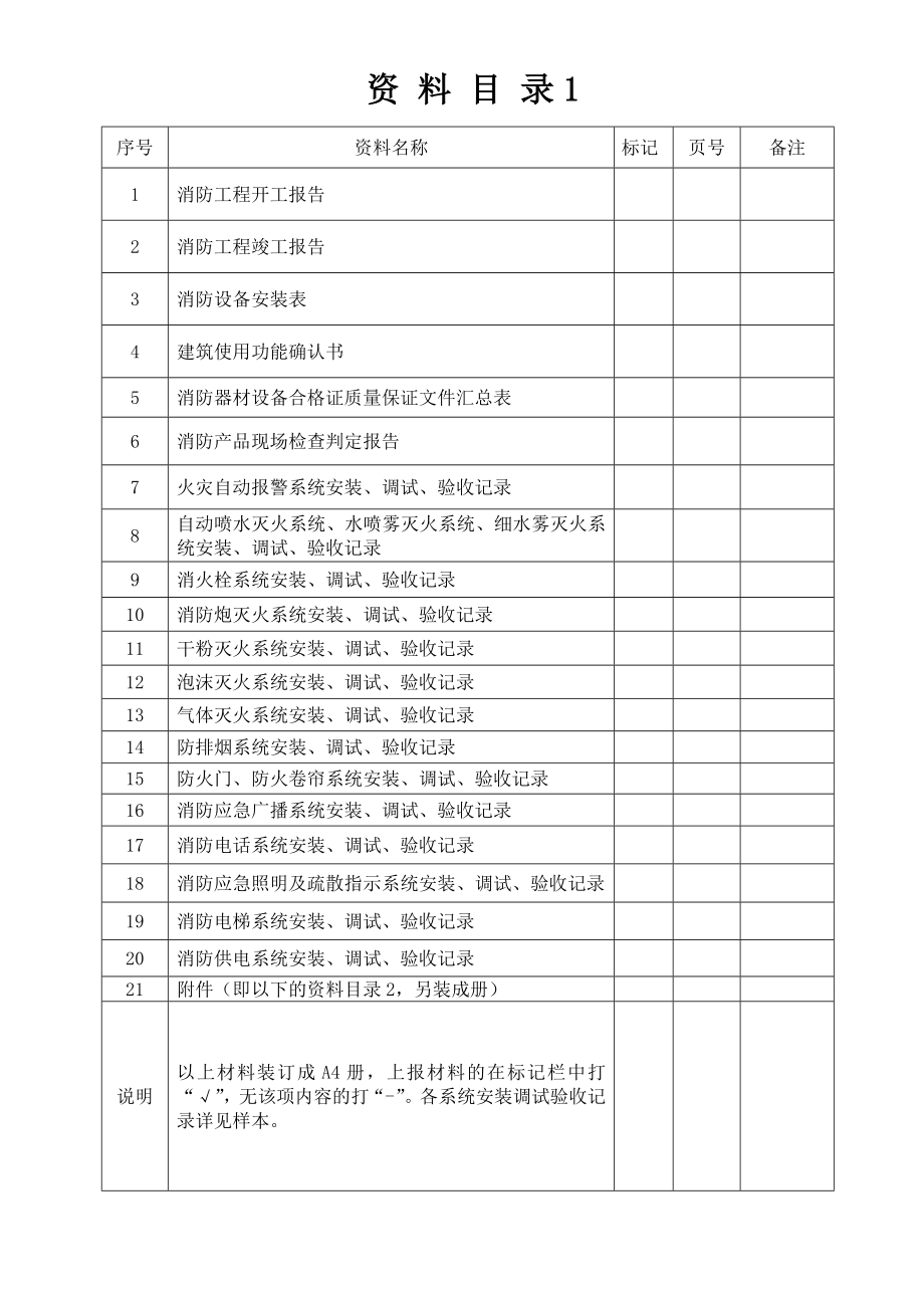 消防工程竣工资料样式及目录.doc_第3页