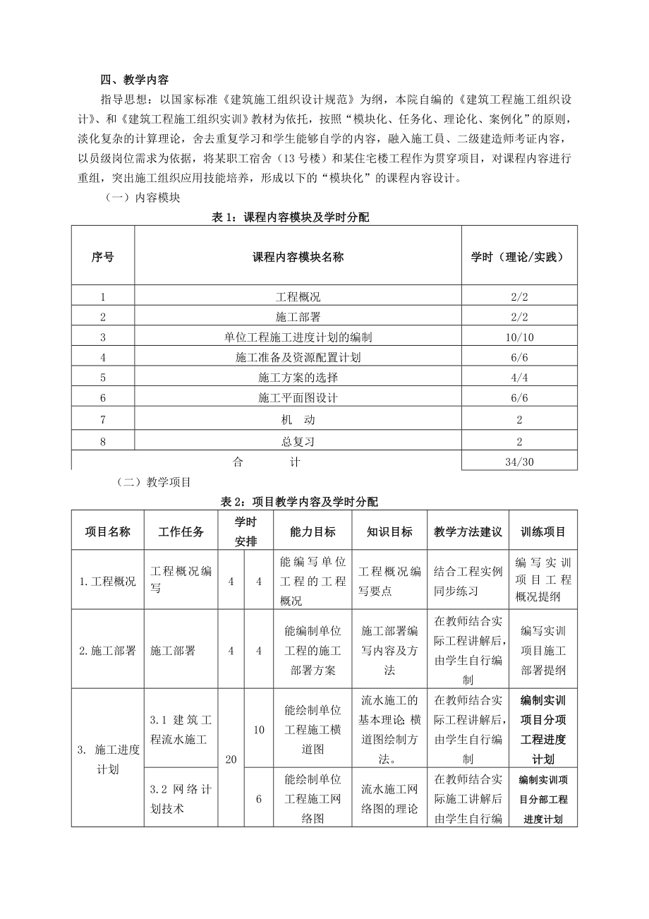 《建筑施工组织》课程标准.doc_第2页