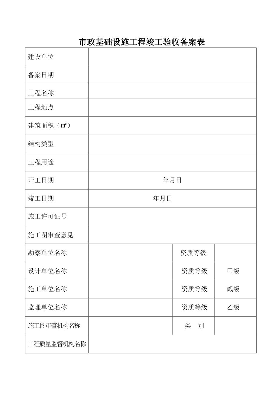 小区道路建设工程竣工验收备案表.doc_第2页