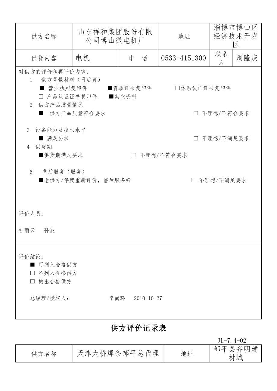 供方评价记录表.doc_第3页