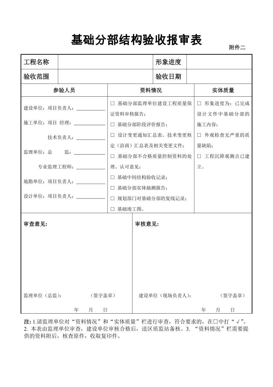 基础验槽（坑）、首桩验收报审表.doc_第2页