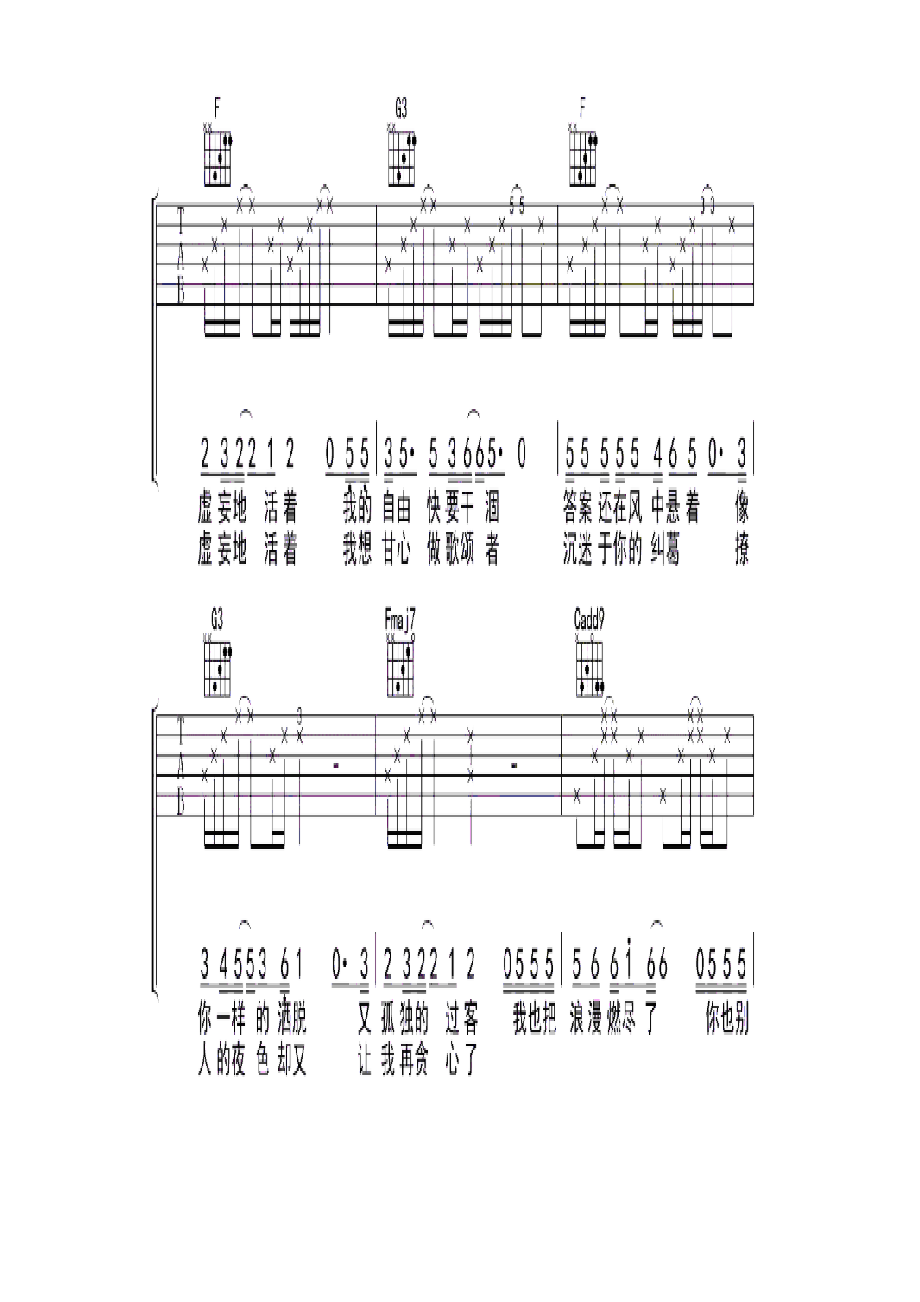 愚青《我要回到风里了》 吉他谱_1.docx_第2页