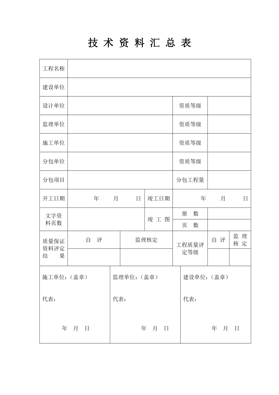 天然气管道工程钢管与PE管道竣工资料模板.doc_第2页