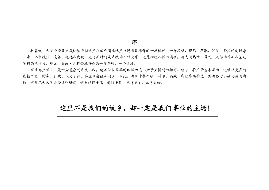 烟台嘉诚大都会项目全案操作执行方案.doc_第2页