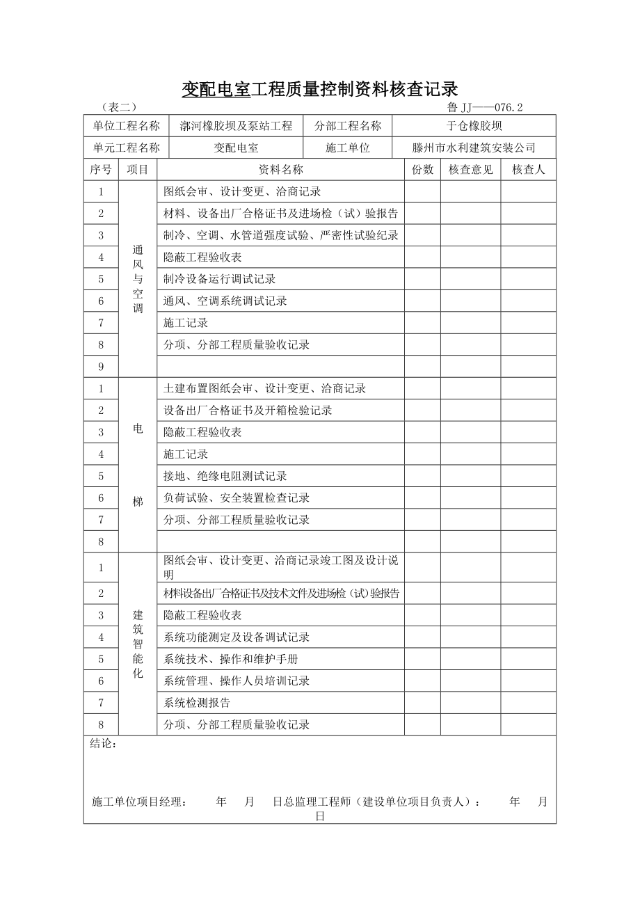 变配电室工程质量竣工表格.doc_第3页