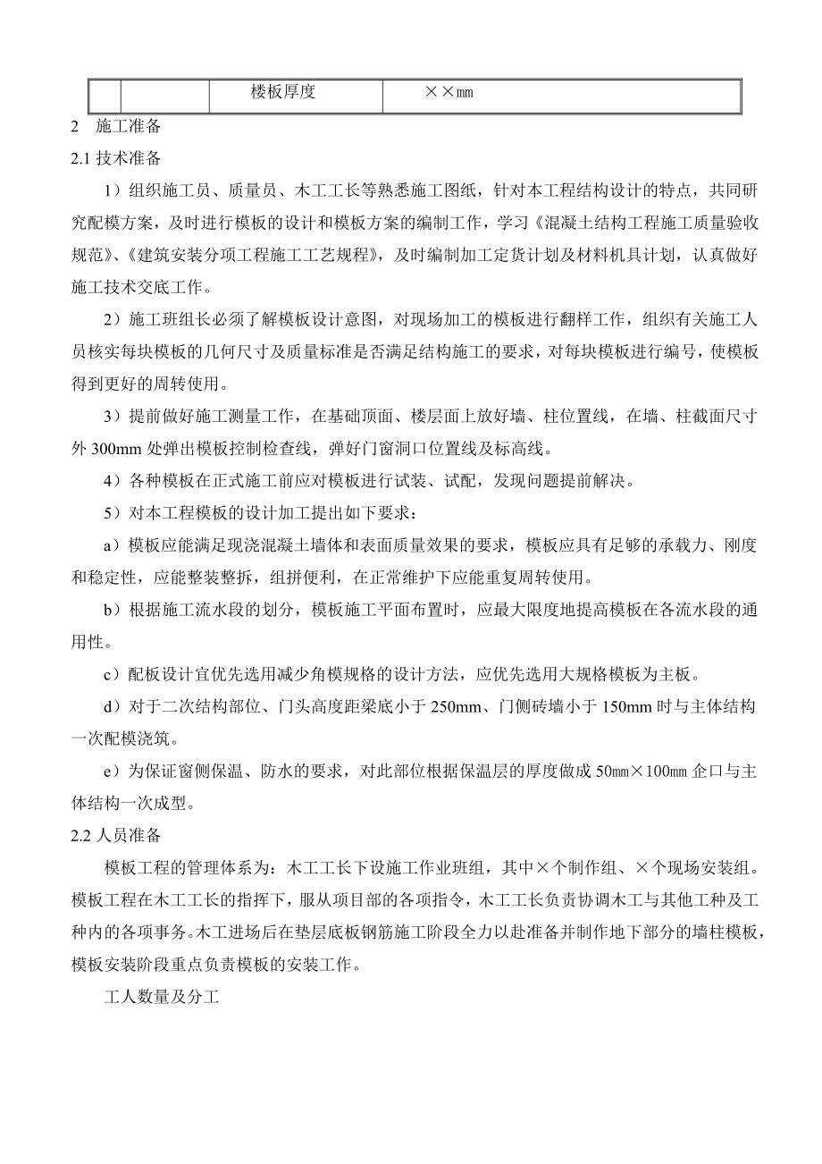 住宅楼剪力墙结构模板工程施工方案.doc_第2页