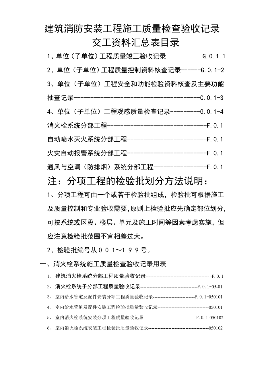 建筑消防安装工程施工质量检查验收记录交工资料表格一.doc_第2页