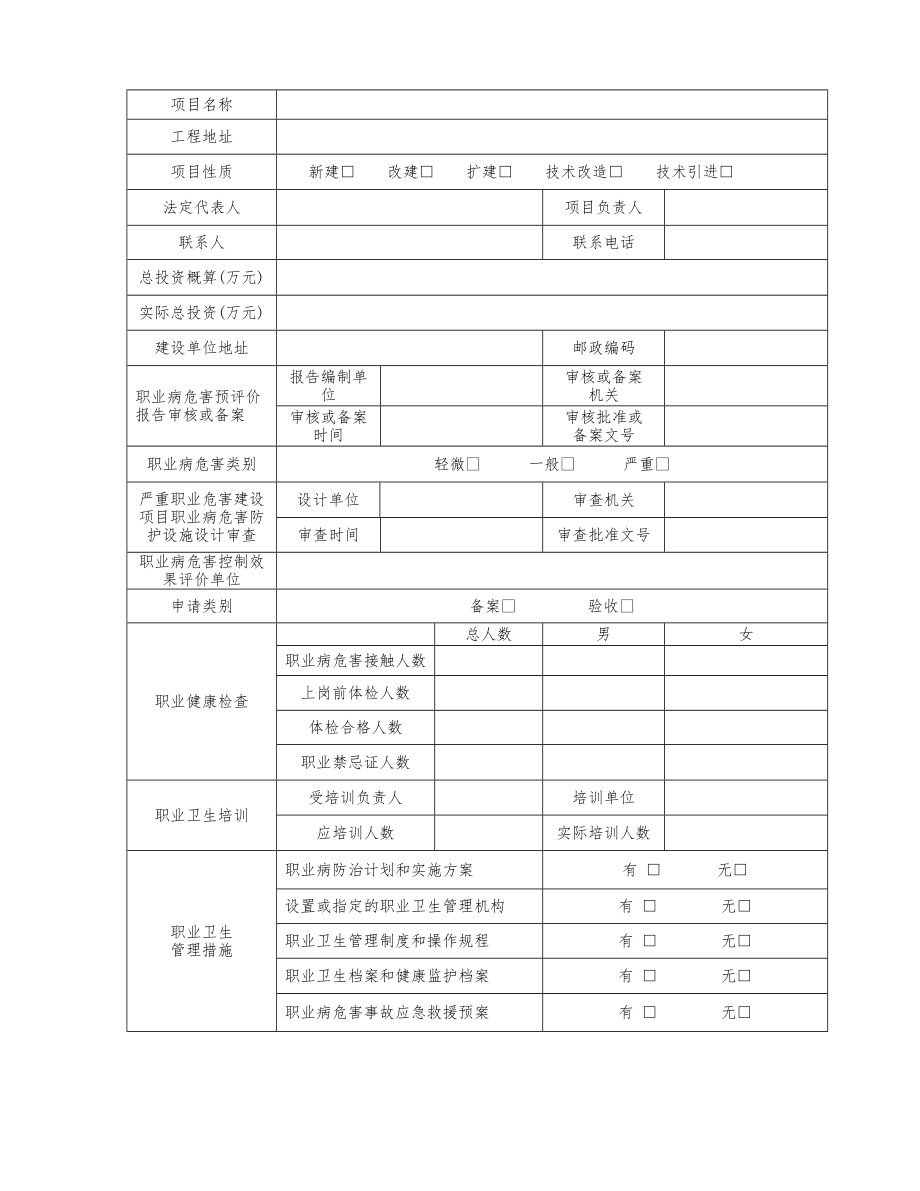 放射诊疗建设项目放射防护设施竣工验收申请表.doc_第2页