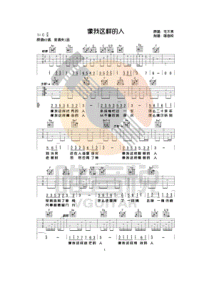 像我这样的人吉他谱六线谱 明日之子毛不易 C调原版编配高清弹唱谱 唯音悦编配 吉他谱.docx
