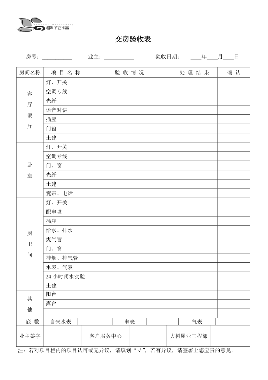 交房验收表.doc_第1页