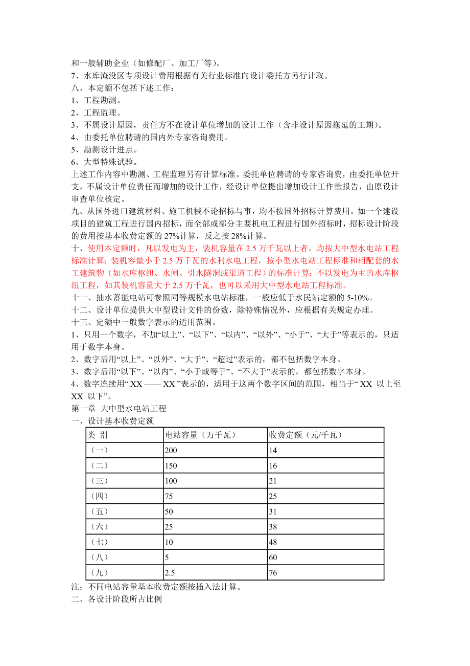 (新建)水利水电工程设计收费标准说明.doc_第2页