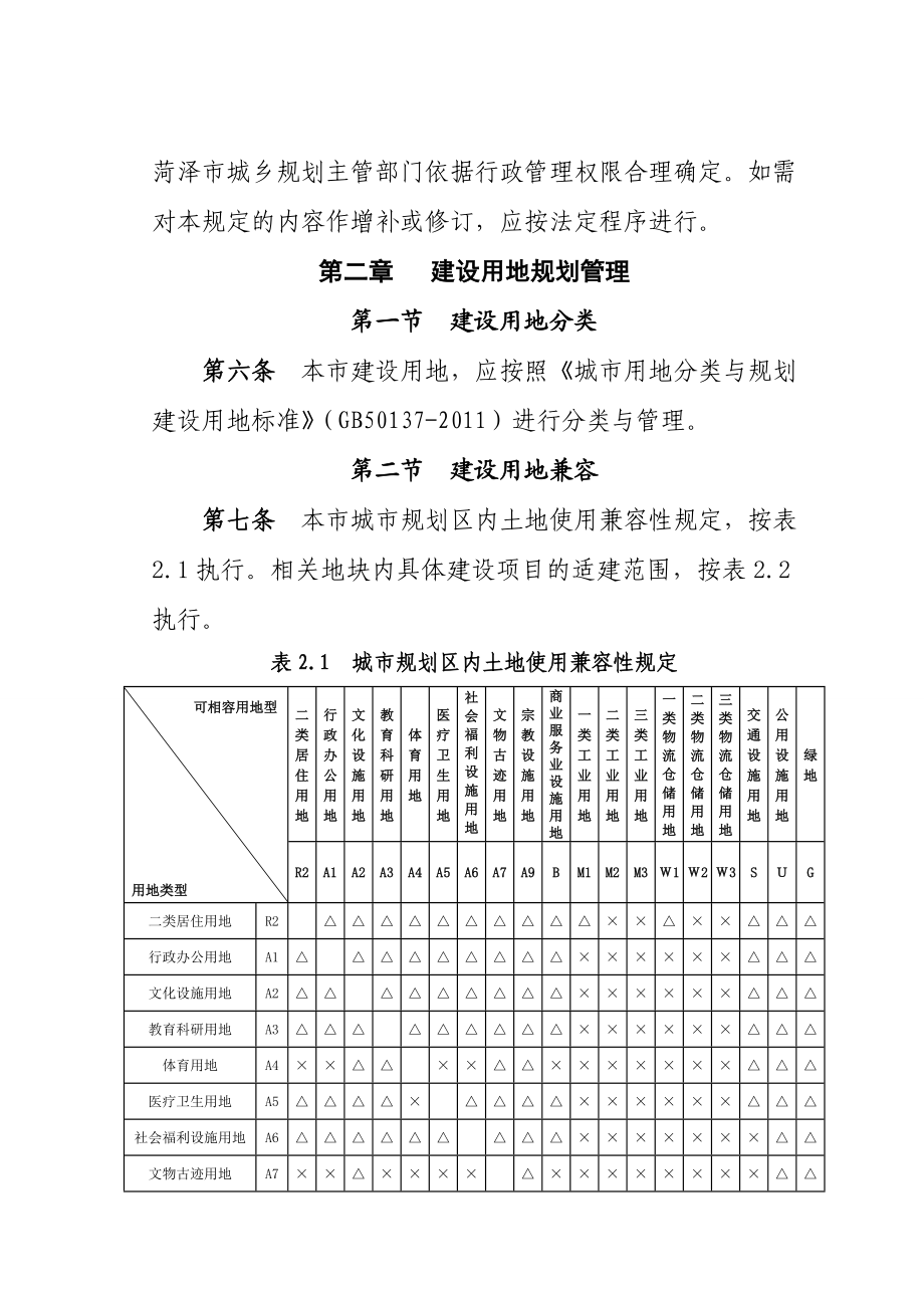 菏泽市城市规划管理技术暂行规定(1211） .doc_第2页