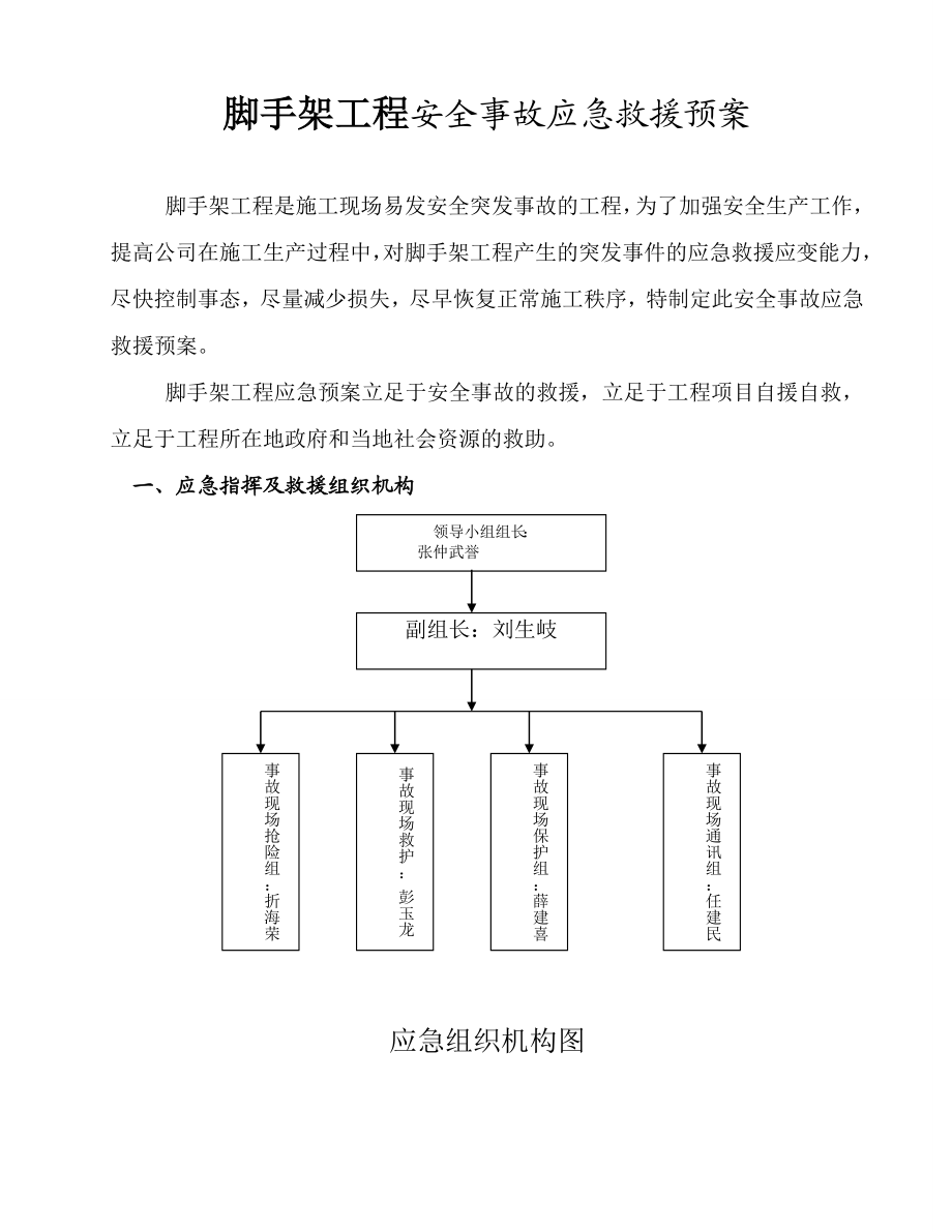 特殊教育学校教办综合楼工程脚手架工程应急预案.doc_第2页