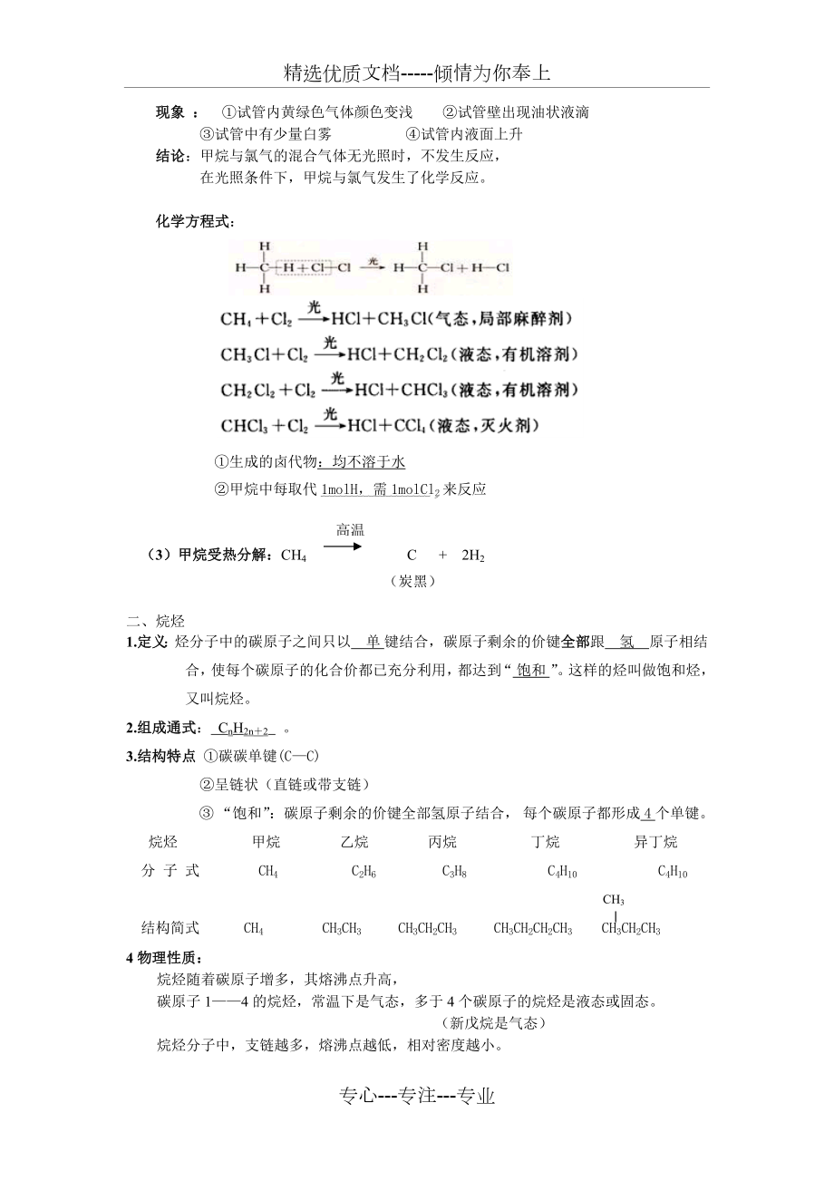 甲烷知识点总结与精练.docx_第2页