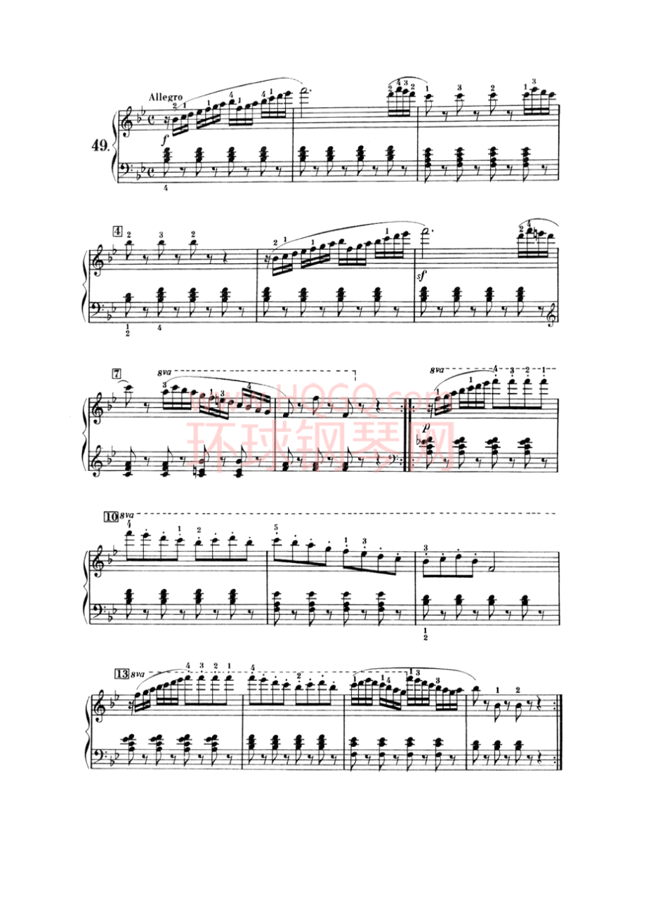 车尔尼钢琴初级教程 钢琴谱_48.docx_第1页