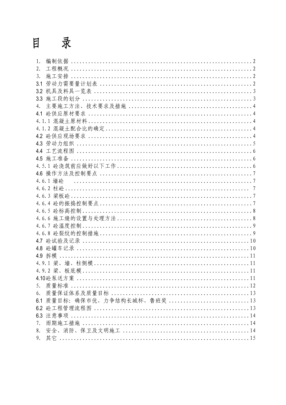 楼及车库工程混凝土工程施工方案.doc_第2页