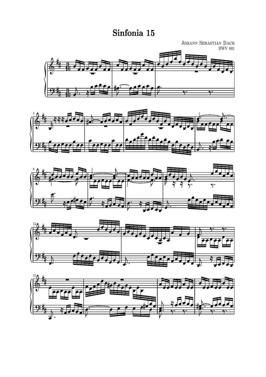 首巴赫三部创意曲集（NO.15） 钢琴谱.docx_第1页