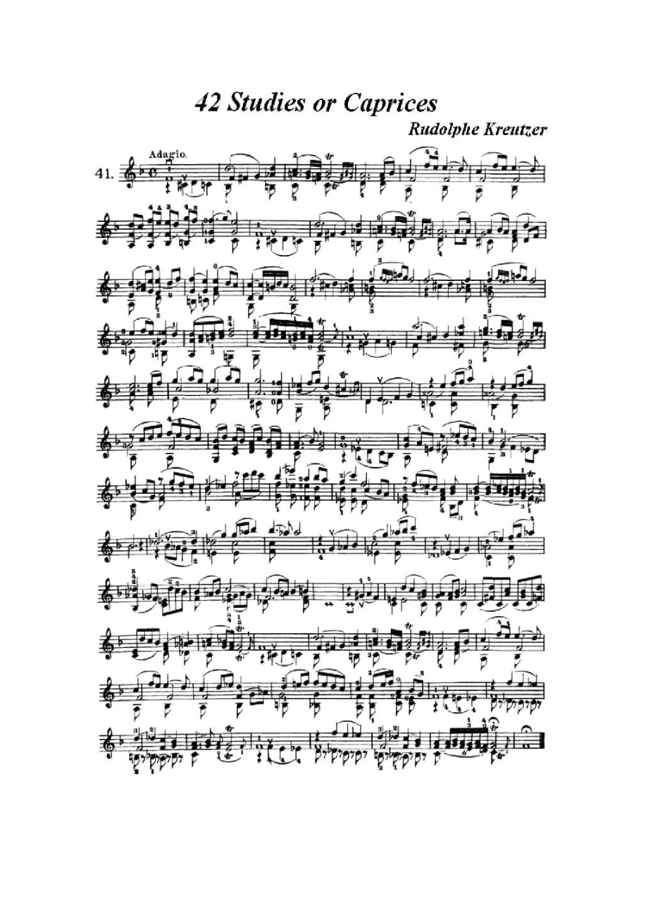 42首练习曲或隨想曲之41 提琴谱.docx_第1页