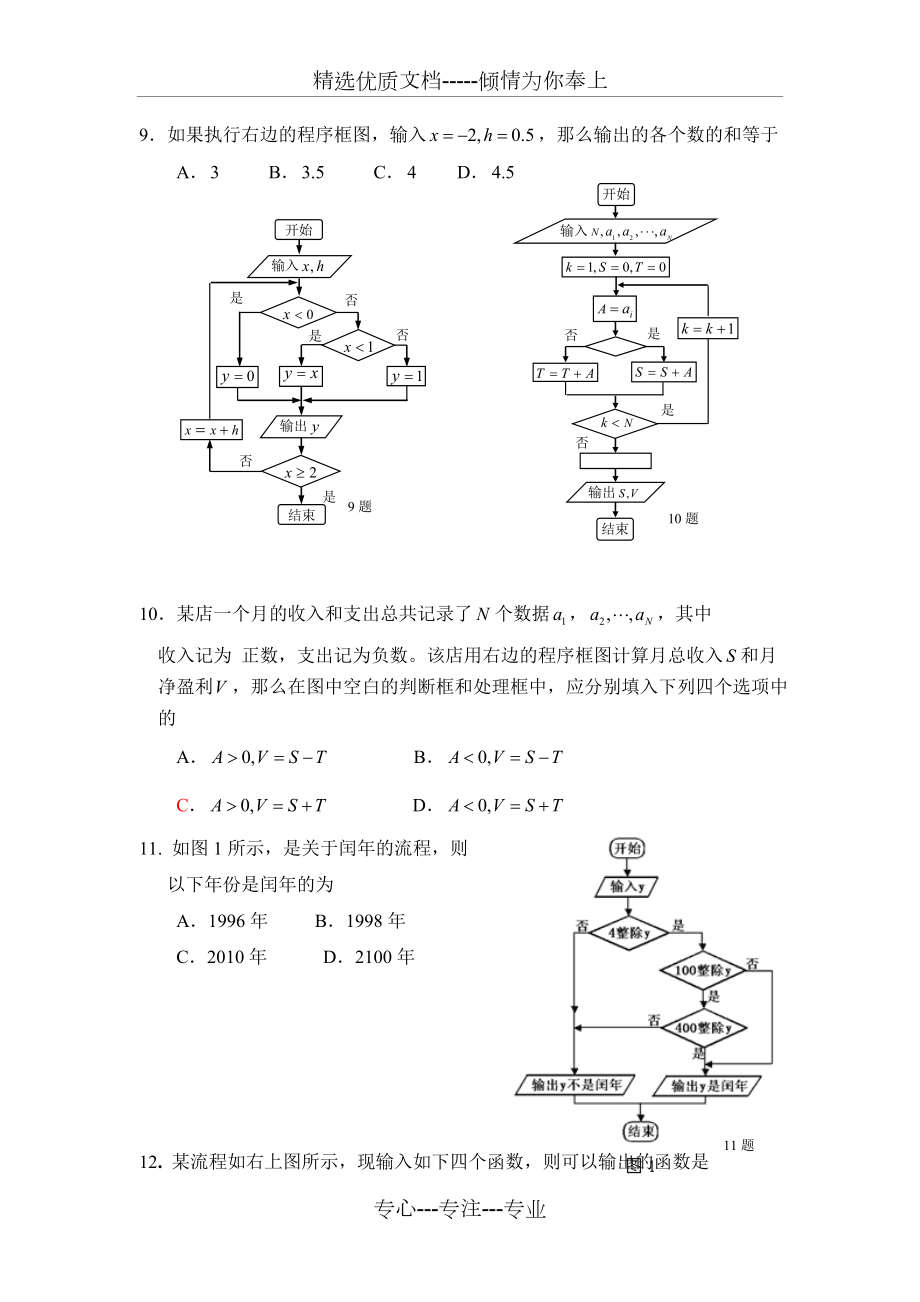 算法初步练习题附详细与答案.doc_第3页