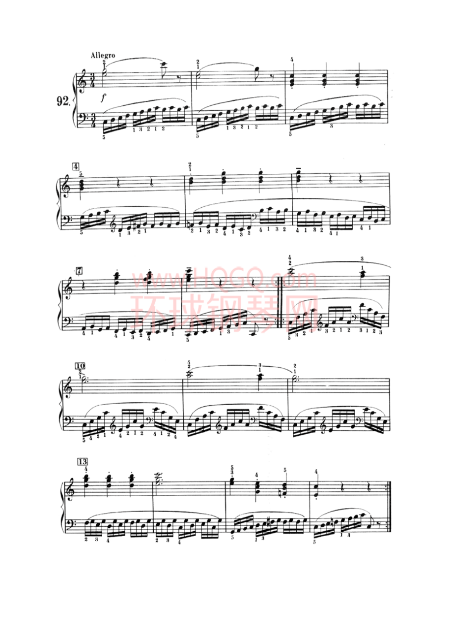 车尔尼钢琴初级教程 钢琴谱_91.docx_第1页