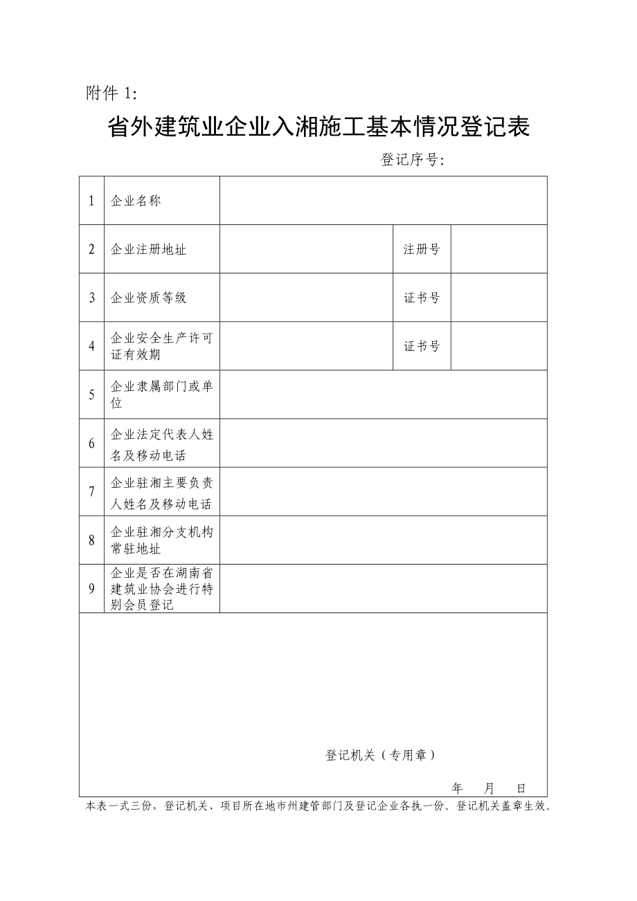 省外建筑业企业入湘施工登记证.doc_第1页