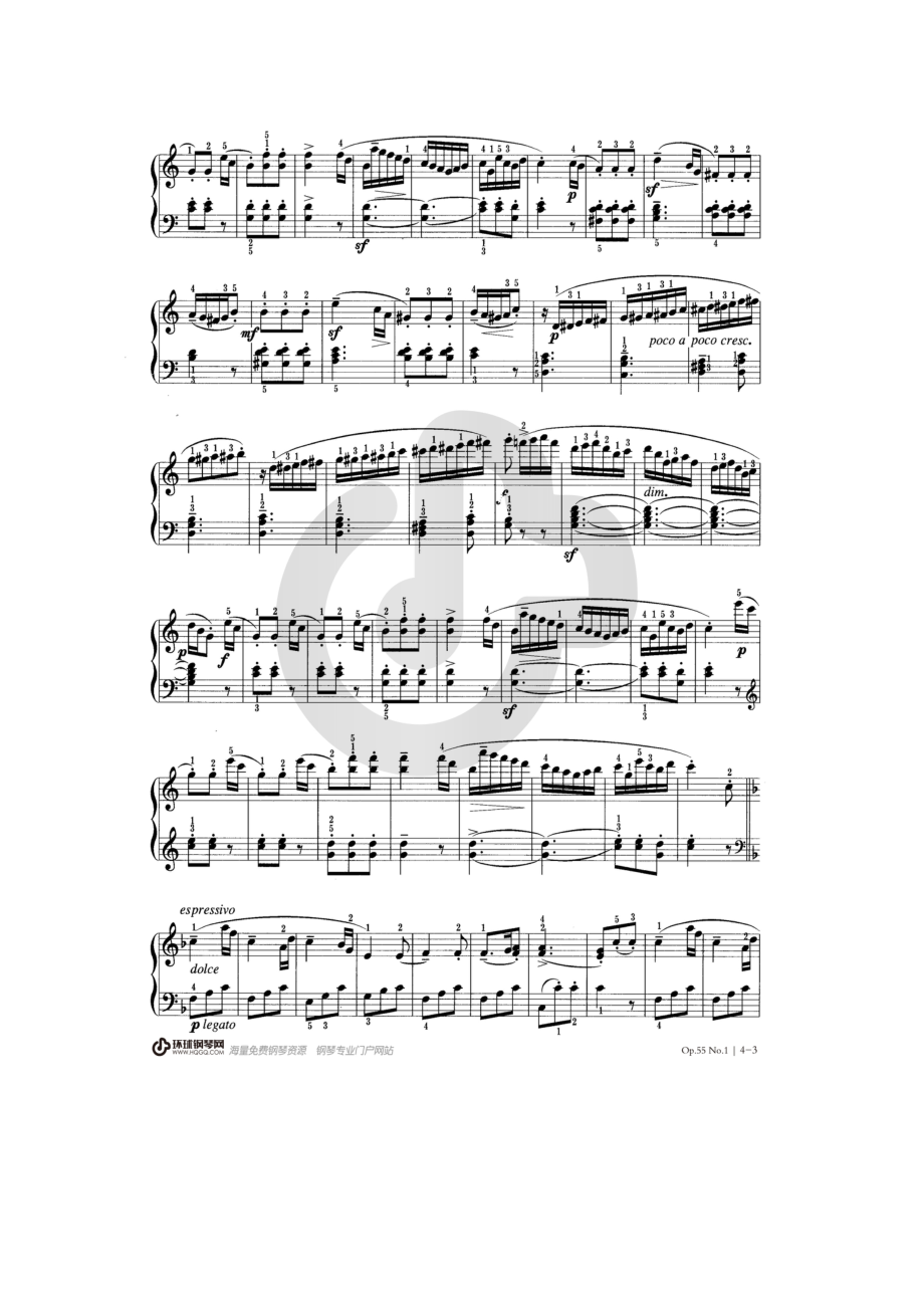 库劳C大调小奏鸣曲Op.55No.1 钢琴谱.docx_第3页