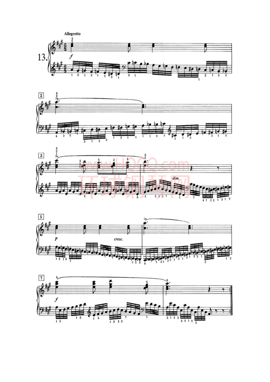 车尔尼718左手简易练习曲24首 钢琴谱_13.docx_第1页
