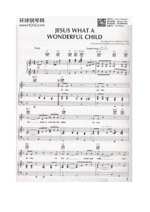 JESUS WHAT A WONDERFUL CHILD（选自《Christmas》专辑弹唱版钢琴谱合集） 钢琴谱.docx