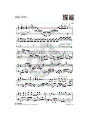 Brave Heart（数码宝贝进化主题曲） 钢琴谱.docx