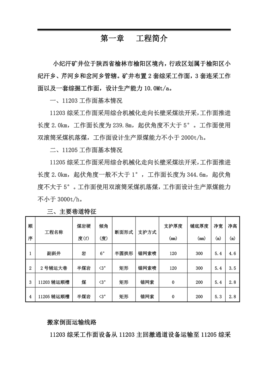 矿建综采工作面施工组织设计.doc_第1页