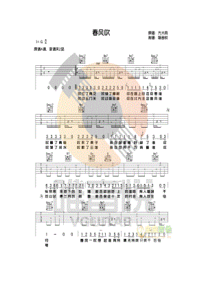 春风吹吉他谱 吉他谱.docx