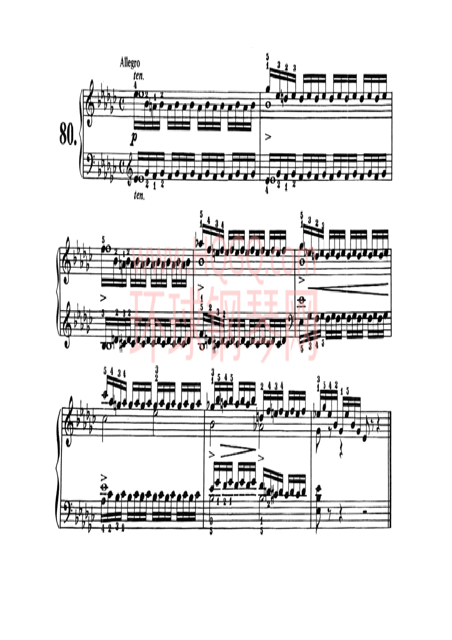 车尔尼821钢琴八小节练习曲160首 钢琴谱_79.docx_第1页